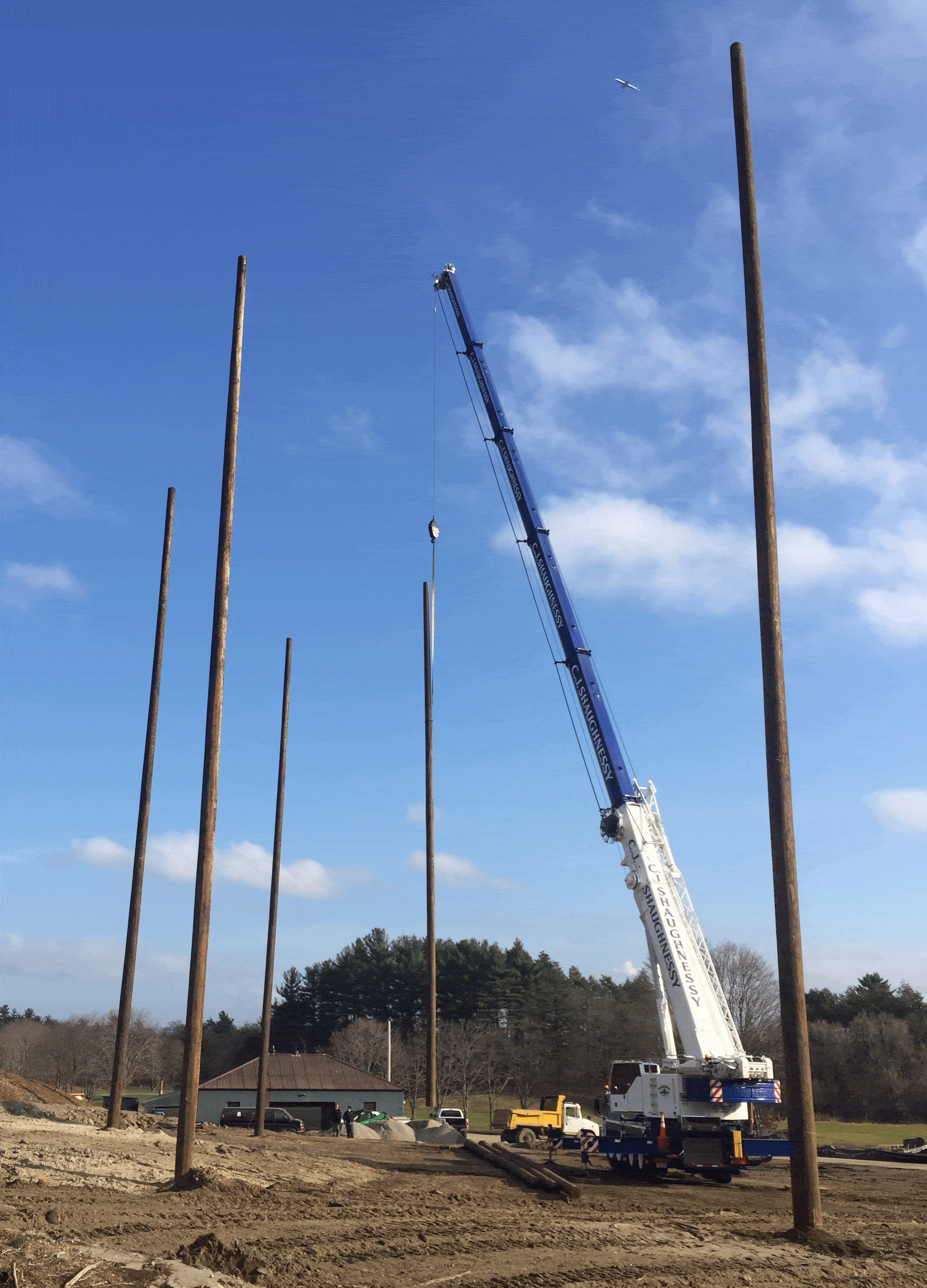 Wood Pole installation